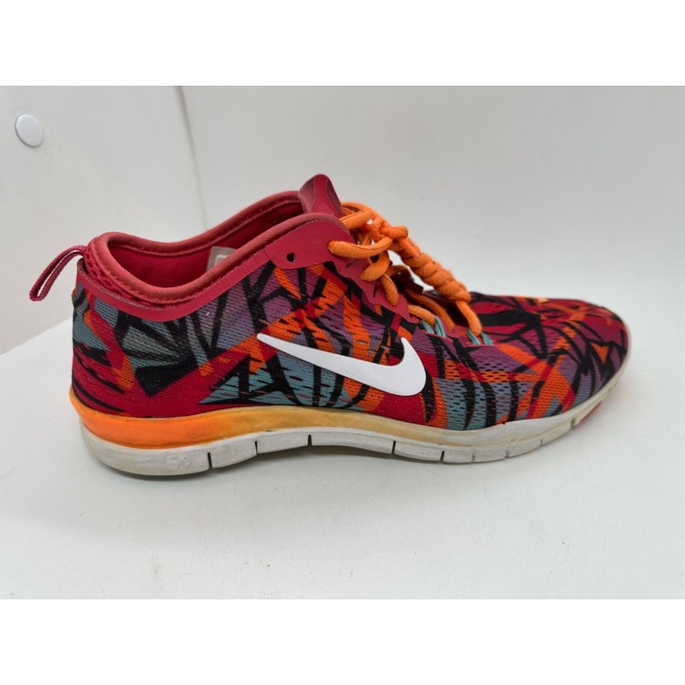 Nike Free 5.0 TR Women's Sz 6 Running Shoe Red Orange Train Sneaker Gym